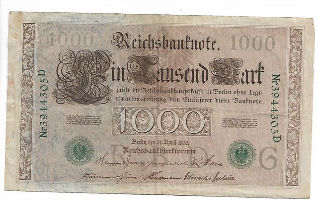 PRECIOSO BILLETAZO DE ALEMANIA DE 1910