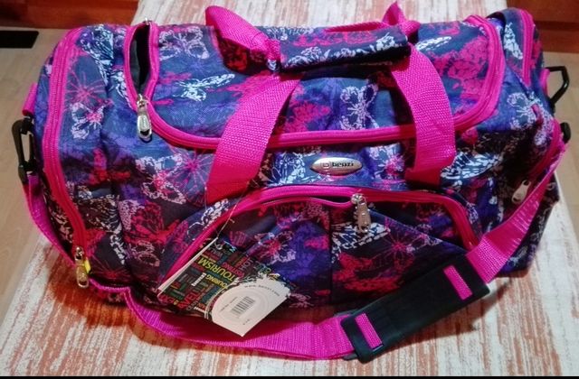 MALETIN DEPORTE NUEVO rosa y negro