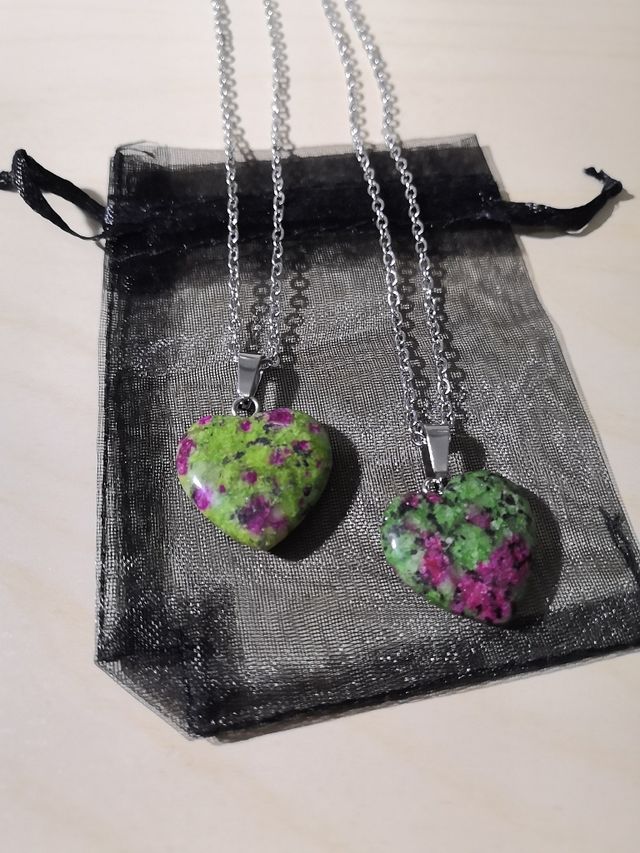 OFERTA Collar Granito  Verde Rosa