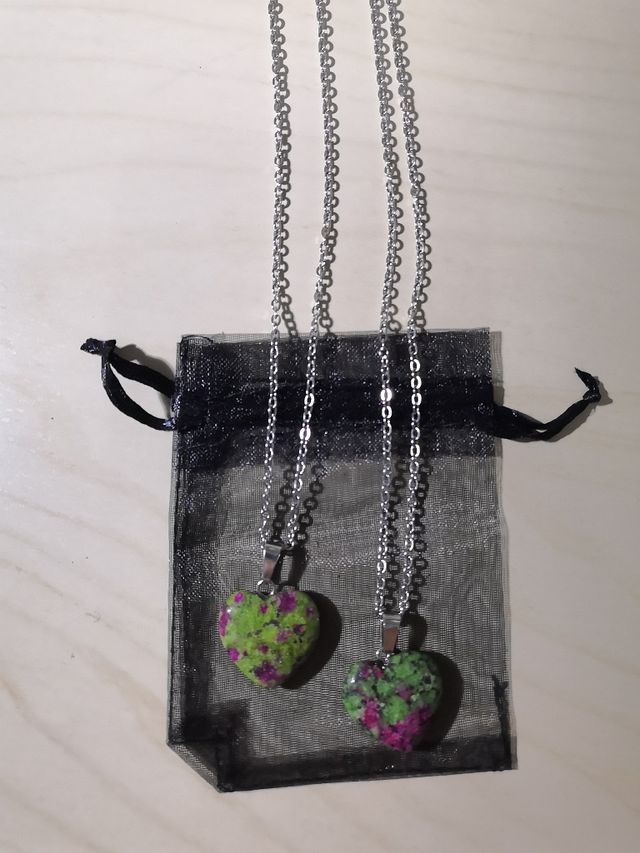 OFERTA Collar Granito  Verde Rosa