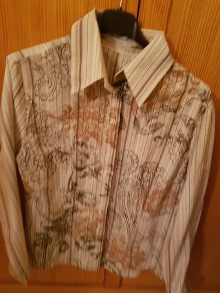 Camisa mujer tonos marrones. Talla 42 de segunda mano por 5 camisa mujer tonos marrones