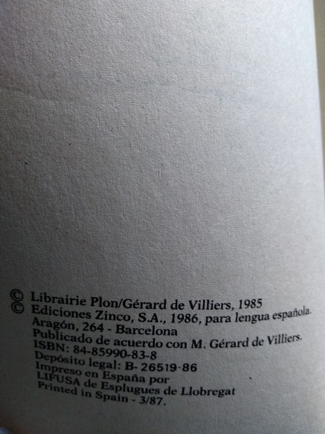 Libro: Morir en Chile (Gerard de Villiers)