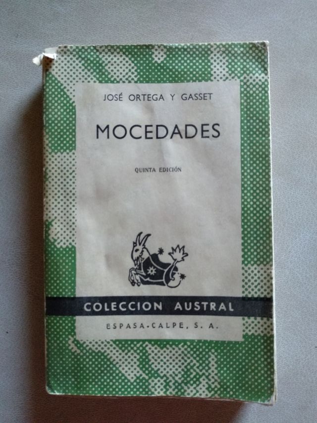 Libro: Mocedades (Ortega y Gasset)