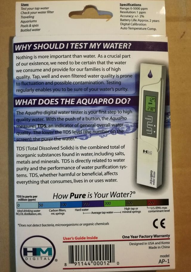 Medidor Tds digital +Temperatura