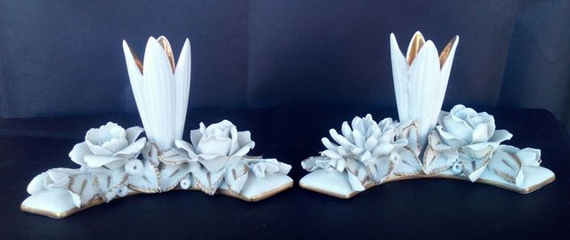 Pareja de portavelas