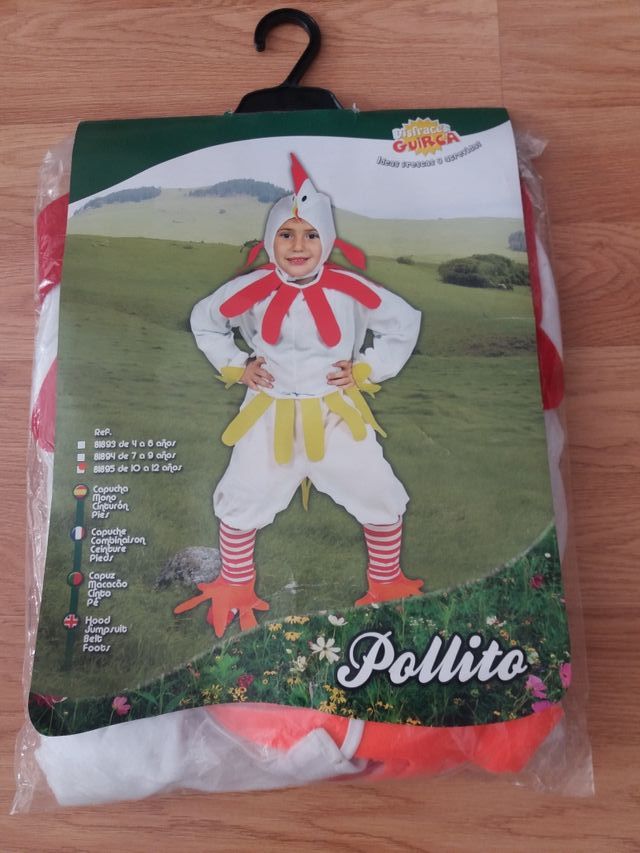 DISFRAZ POLLITO T.10/12