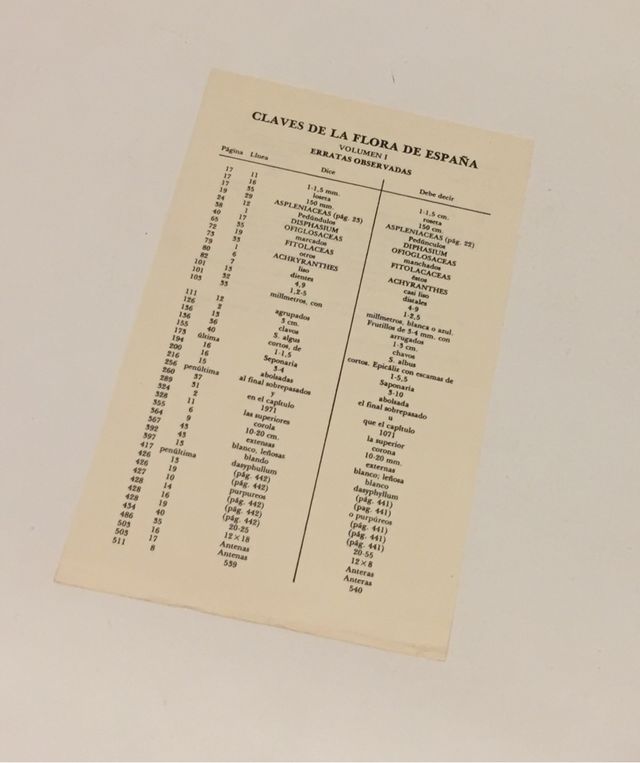 PRIMERA EDICION CLAVES DE LA FLORA DE ESPAÑA