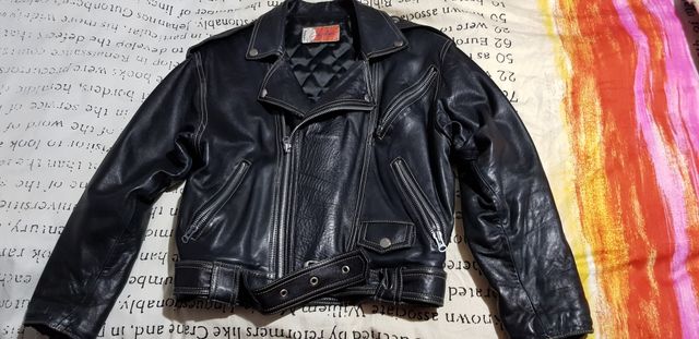 Cazadora de piel Perfecto oversize