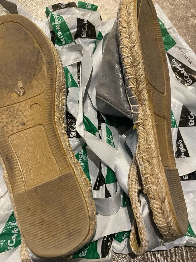 Espardeña Fallera plata