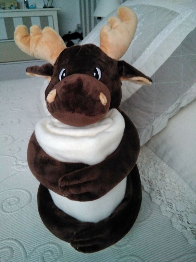 Manta polar bebé con peluche