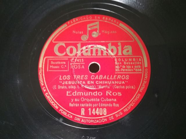 Disco de pizarra antiguo Columbia Notas Mágicas