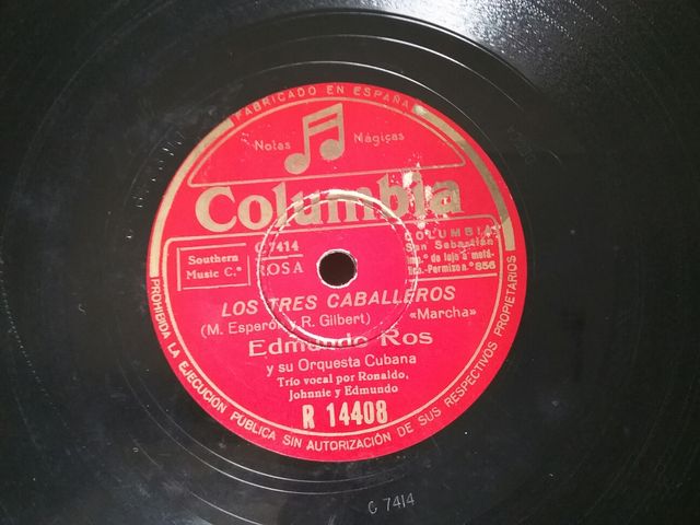 Disco de pizarra antiguo Columbia Notas Mágicas