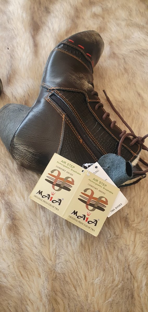 zapatos de cuero con pelo talla 39