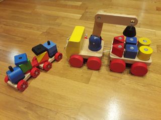 10 En De Mano Madera Grúa Y Tren Segunda Por Juguetes € 8nwOPk0X