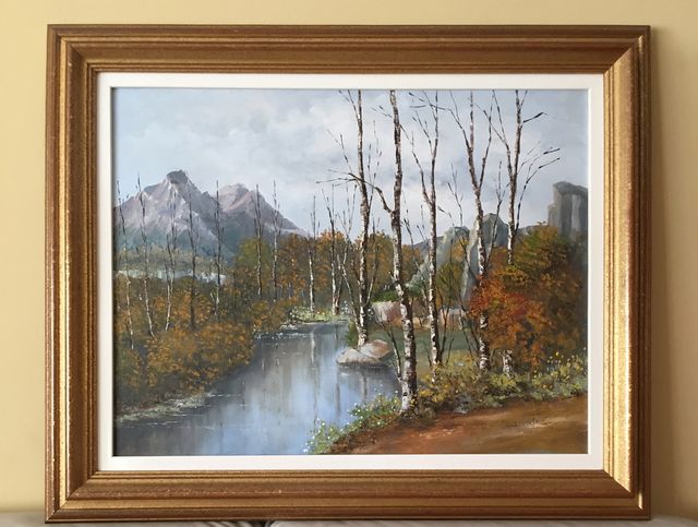 Cuadro al Oleo lienzo original de Renzo Magnasco