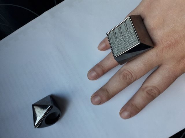 2 Anillos maxi de Mango