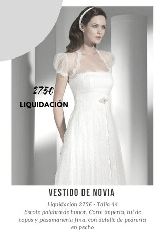 vestido de novia de segunda mano por 275 € en pilar de la horadada