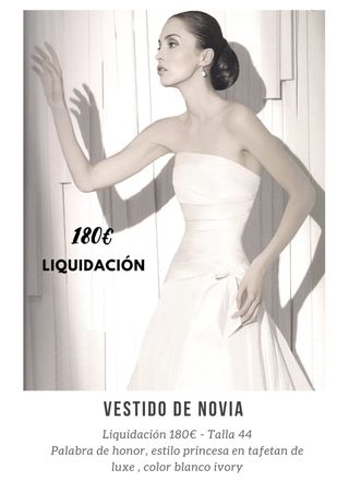 vestido novia de segunda mano por 180 € en pilar de la horadada en