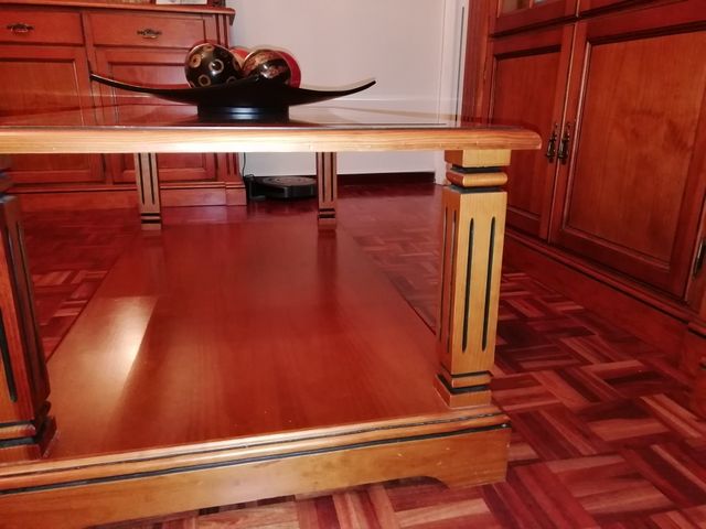 Mesa centro madera roble