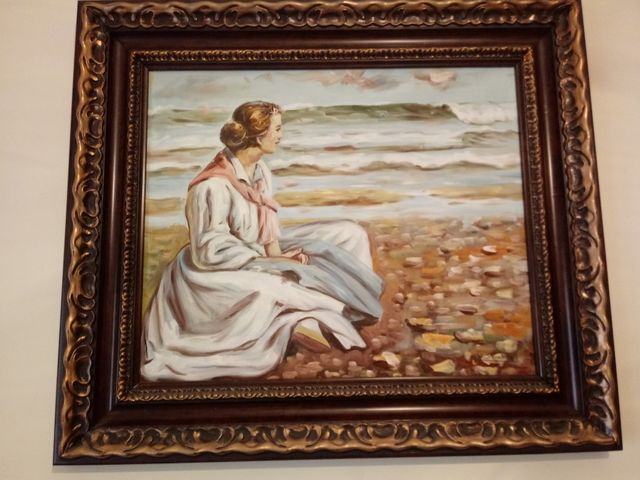 Cuadro Mujer Mirando Al Mar De Segunda Mano Por 300 Eur En Madrid En Wallapop