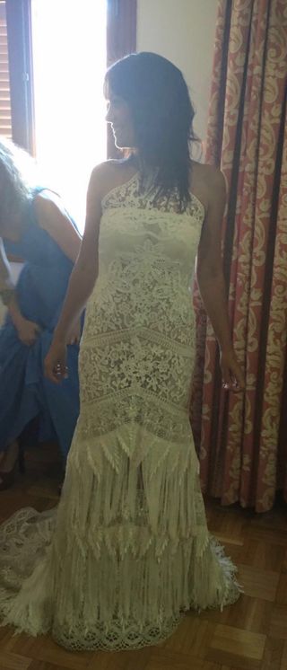vestido de novia yolan cris de segunda mano en wallapop