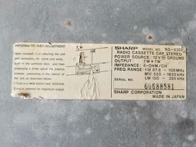 Radiocassette vintage para coche clasico