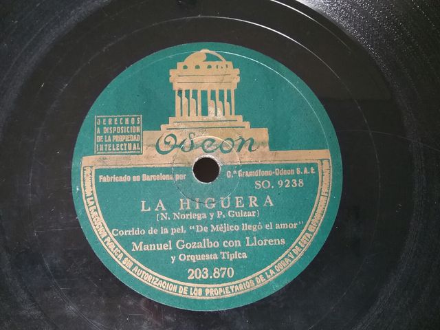 Disco de pizarra antiguo