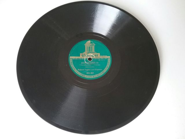 Disco de pizarra antiguo de 78rpm años 30 ODEON