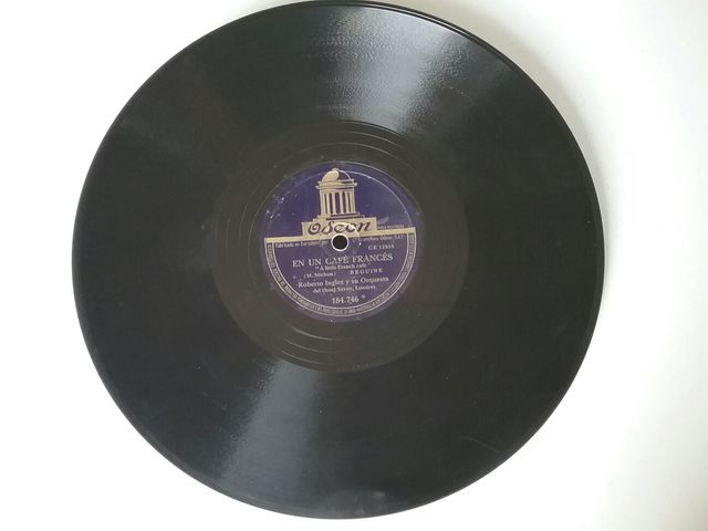 Disco de pizarra antiguo ODEON