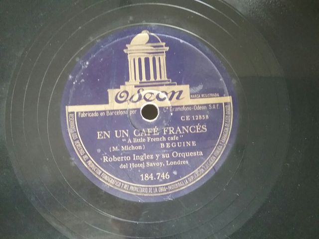 Disco de pizarra antiguo ODEON