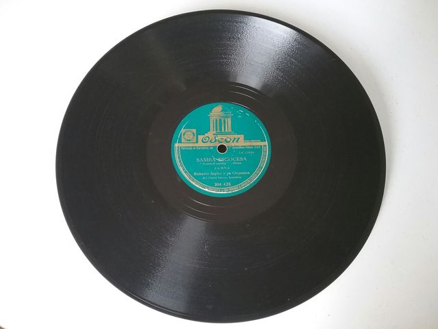 Disco de pizarra antiguo ODEON