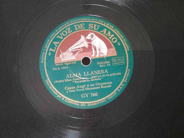 Disco de pizarra antiguo