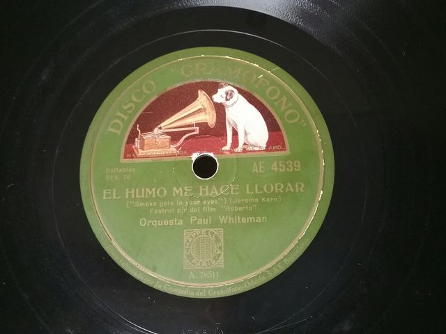 Disco de pizarra antiguo