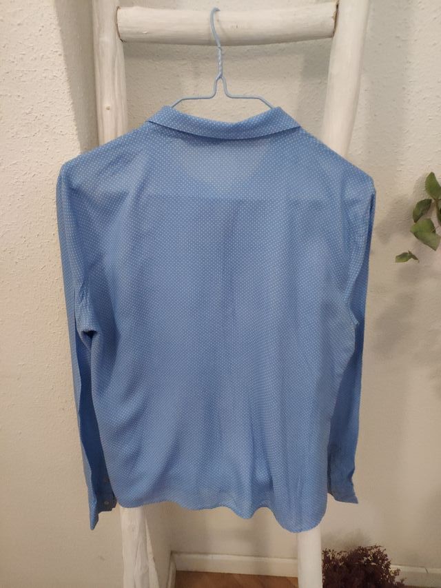 Camisa zara lunares azul