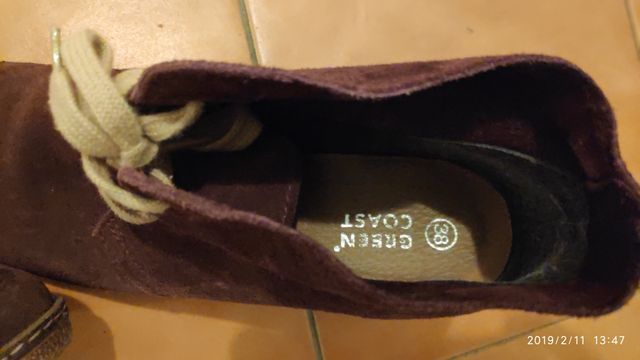 Botines piel talla 38, Green Coast