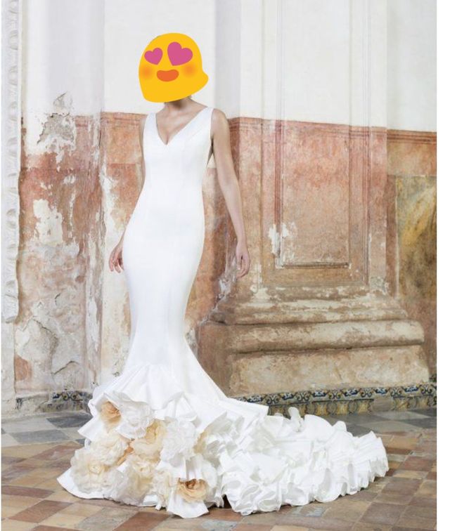 impresionante vestido novia vitorio & lucchino de segunda mano