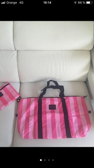 bolsa deporte pink victoria secret