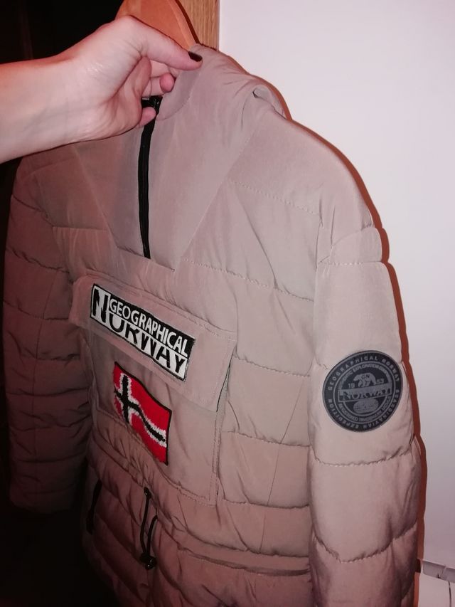 Abrigo Geographical Norway tipo parka acolchado