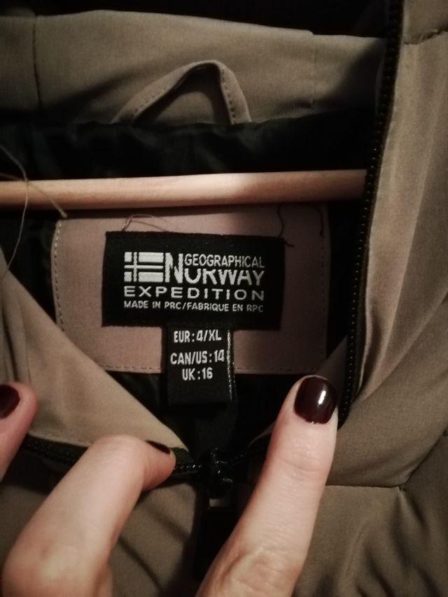 Abrigo Geographical Norway tipo parka acolchado