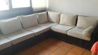 Sofá mimbre de segunda mano en WALLAPOP