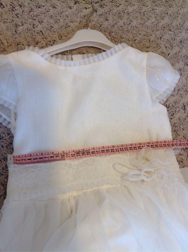 Vestido Comunión color crudo 110cm largo
