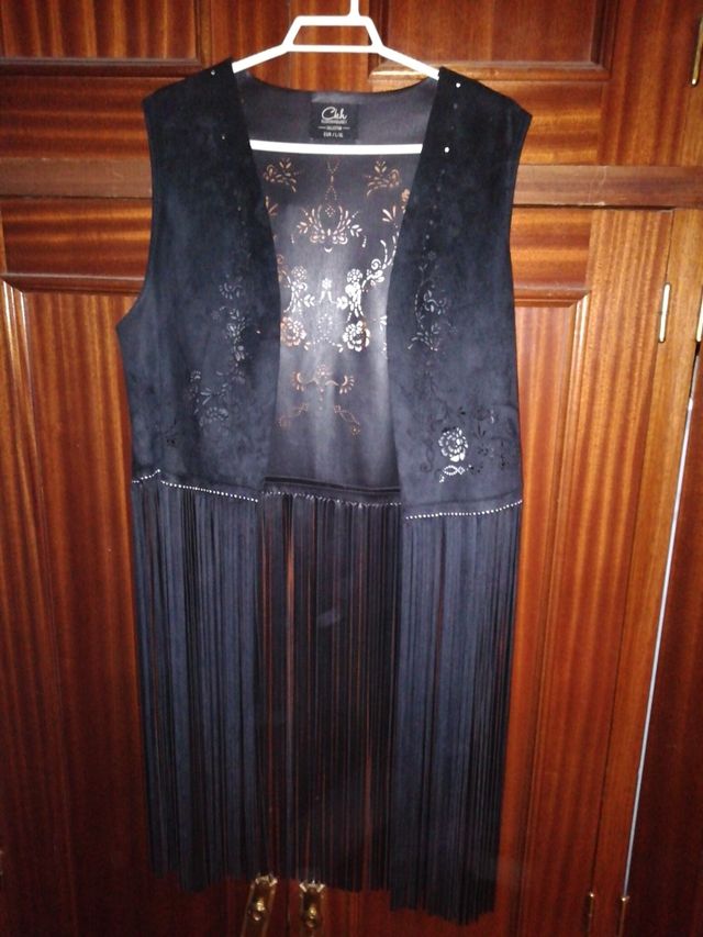 colete com franja tamanho X-XL