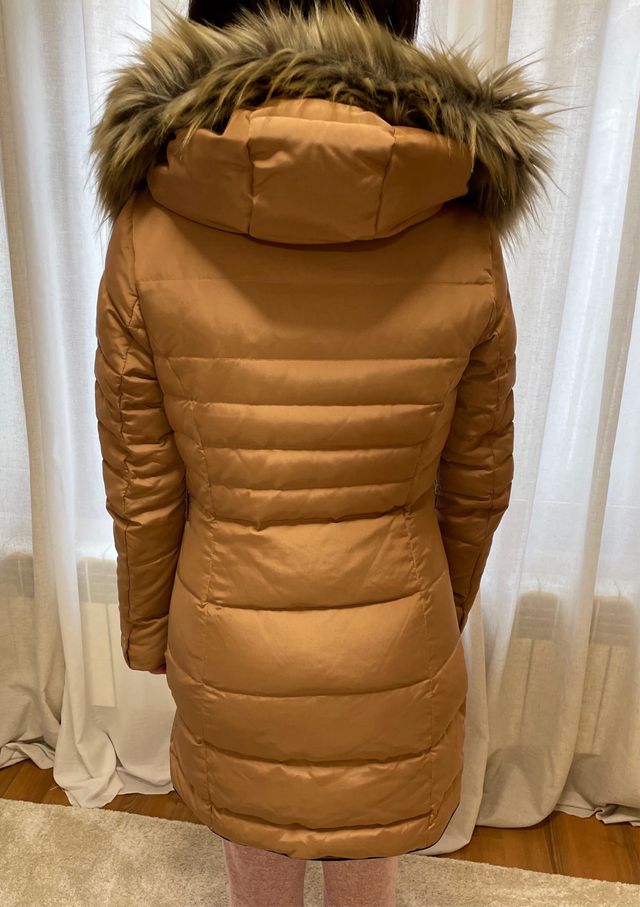 Abrigo plumas marrón
