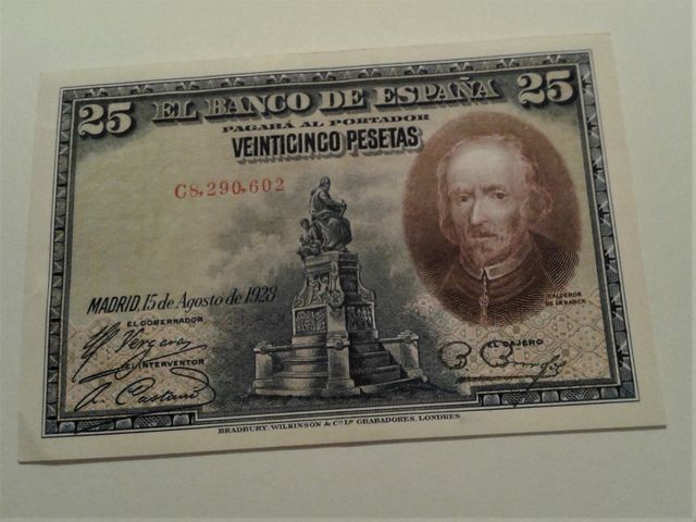 billete 25 pesetas año 1928