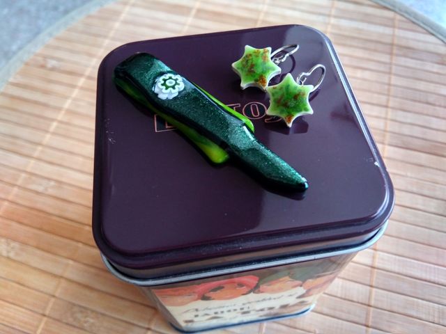 Colgante Murano + pendientes estrellas