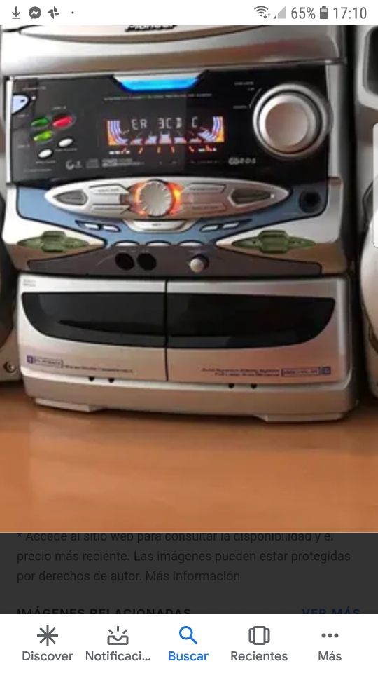 Mini cadena pioneer con altavoces