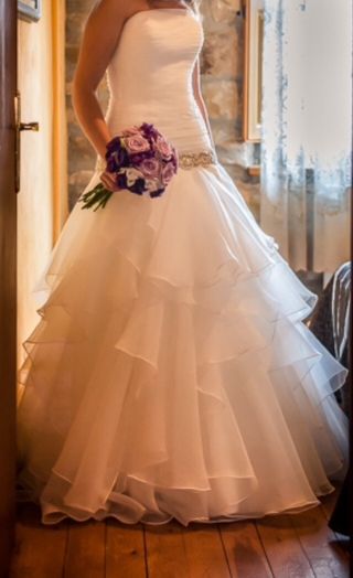 vestido de novia rosa clara de segunda mano en valladolid en wallapop