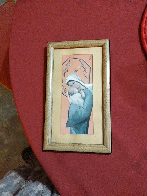 Cuadro de la virgen con cristal