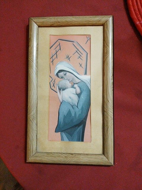 Cuadro de la virgen con cristal