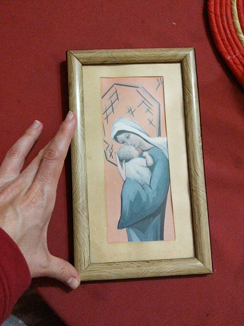 Cuadro de la virgen con cristal